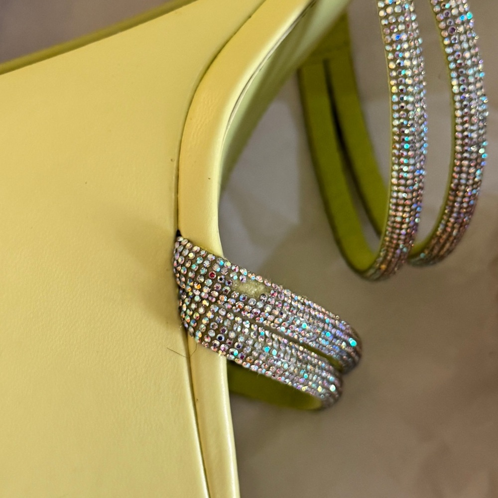Circus by Sam Edelman Lime Green Platform Sandals with Rhinestone Straps - Picture 11 of 11